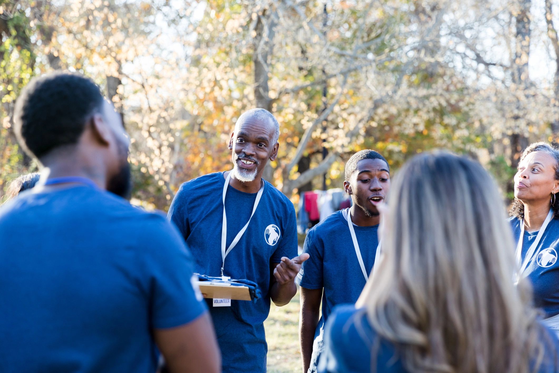 Community volunteers gathered for outreach